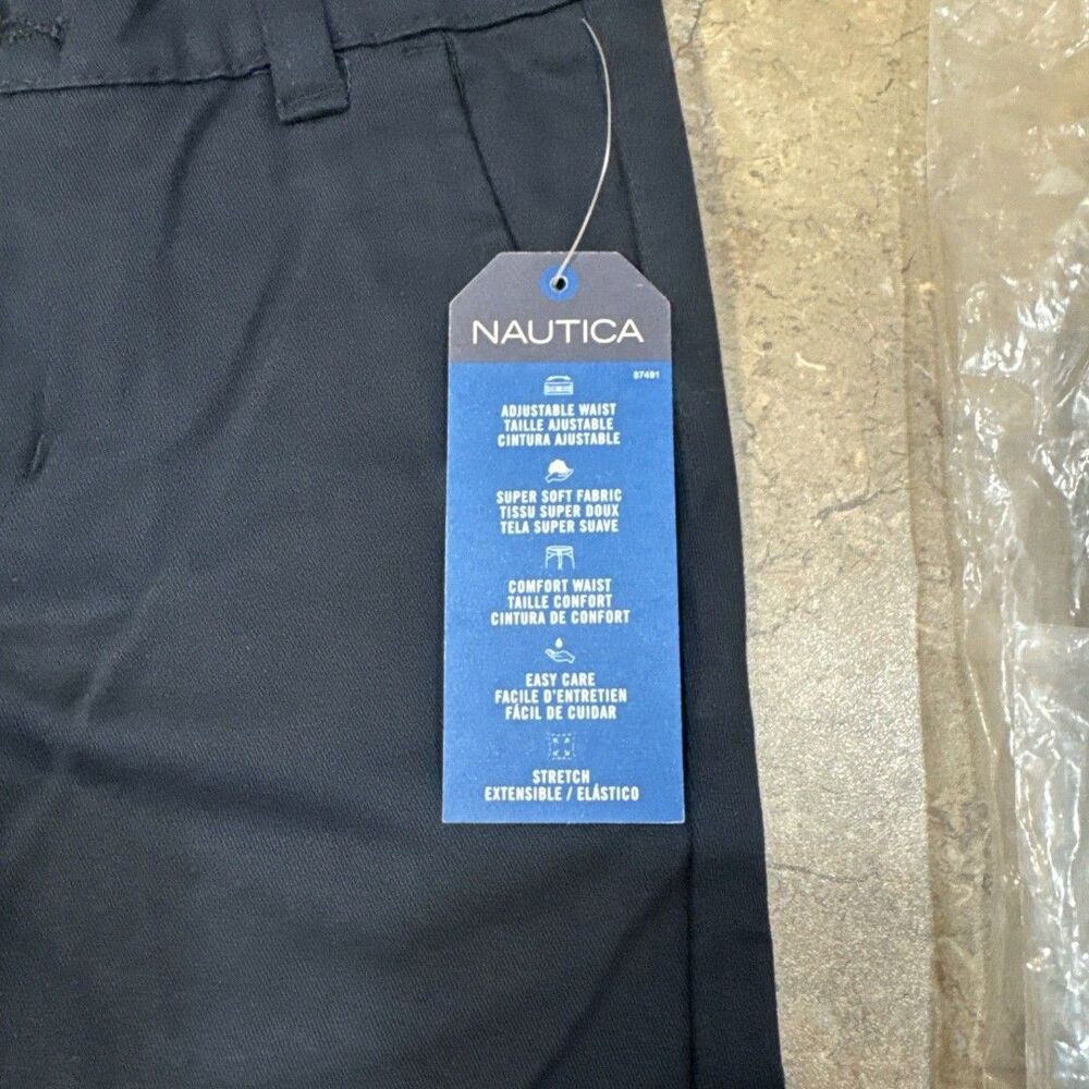 Nautica Boys School Uniform Navy Pants (3 Pair) Great For School, Church, Formal - Picture 5 of 6